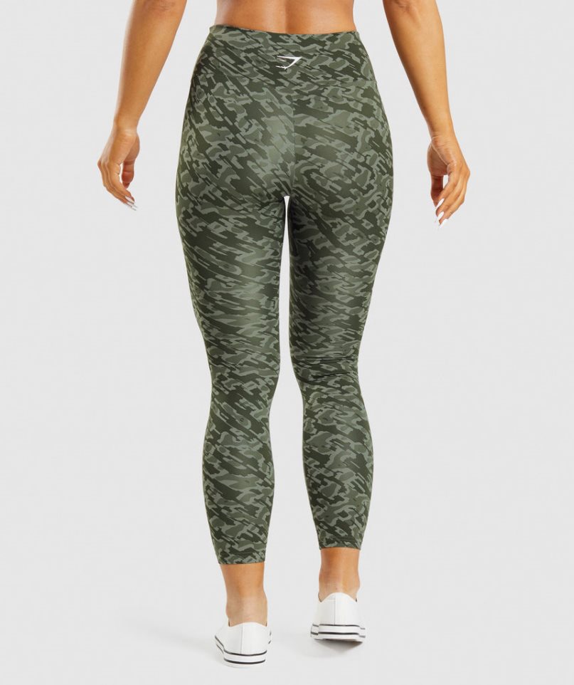 Women's Gymshark Training Leggings Green | CA 63N01D